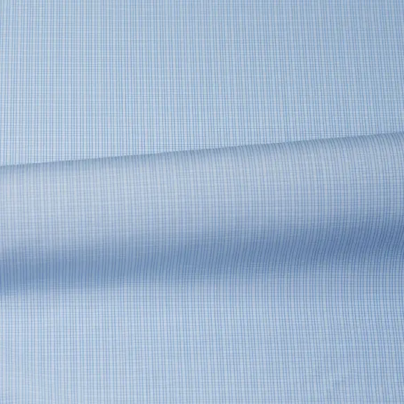 Supraluxe Medium Blue Popelin Check 3 - 3