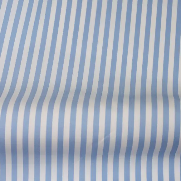 Supraluxe Bleu clair Popeline Rayures 8 - 3