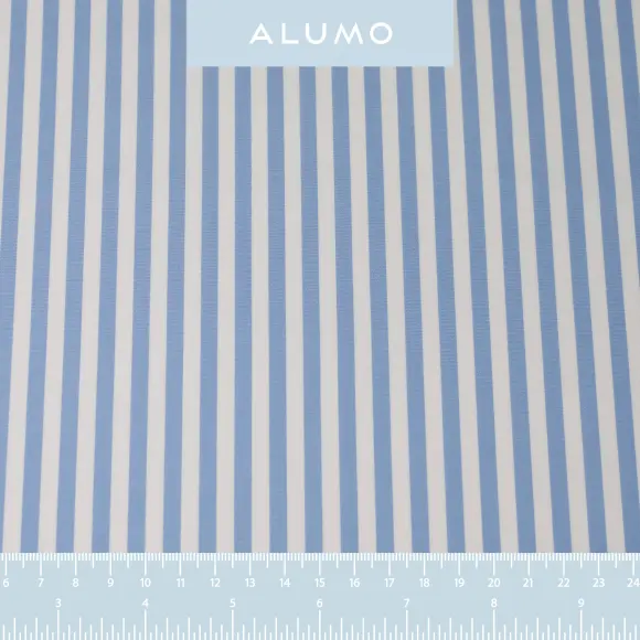 Supraluxe Bleu clair Popeline Rayures 8 - 2