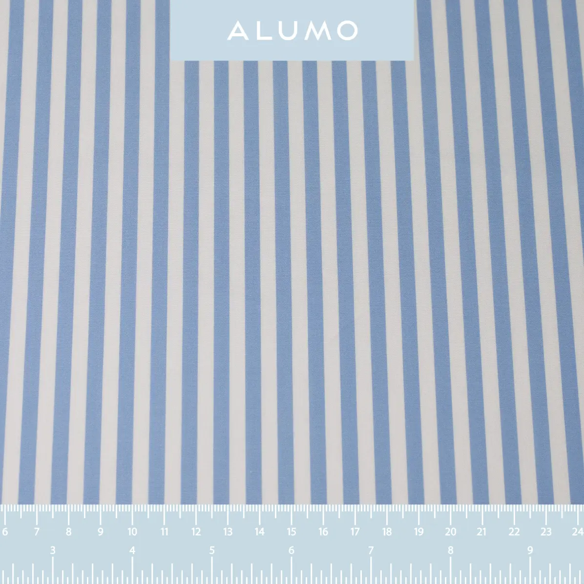 Supraluxe Bleu clair Popeline Rayures 8