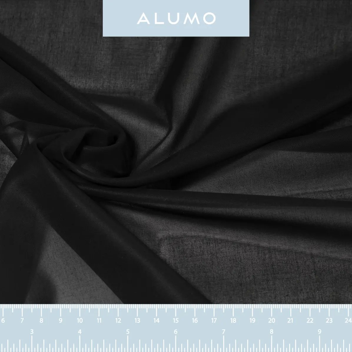 Voile Surselva Black Voile Solid plain