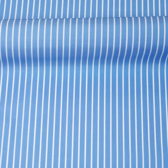 Silvano Blu medio Popelin Righe 2 - 3
