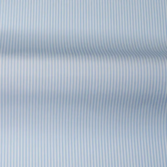 Soyella Bleu clair Popeline Rayures 2 - 3