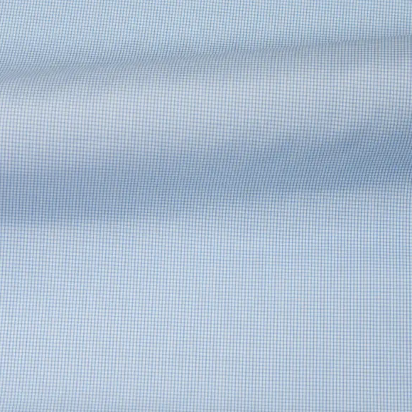 Suprastretch Popeline Bleu moyen Popeline Carreaux   - 3