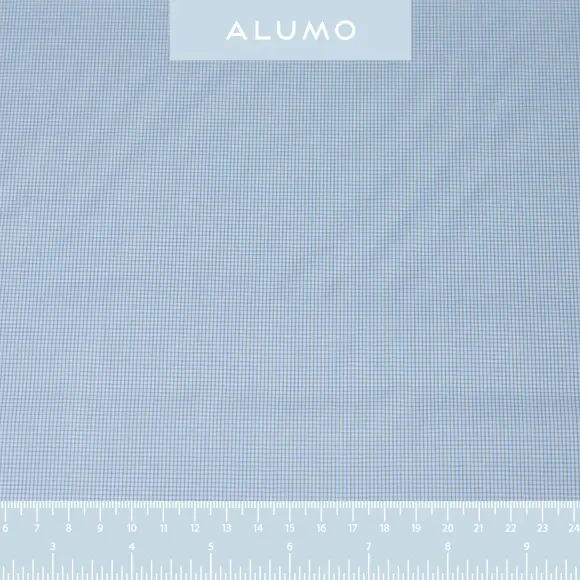 Suprastretch Popeline Bleu moyen Popeline Carreaux   - 2