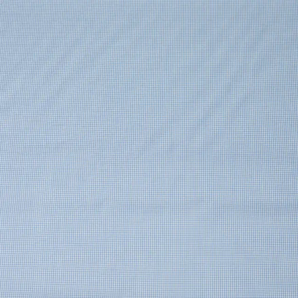 Suprastretch Popeline Bleu moyen Popeline Carreaux   - 4