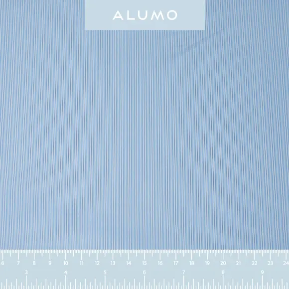 Soyella Bleu moyen Popeline Carreaux 1 - 2