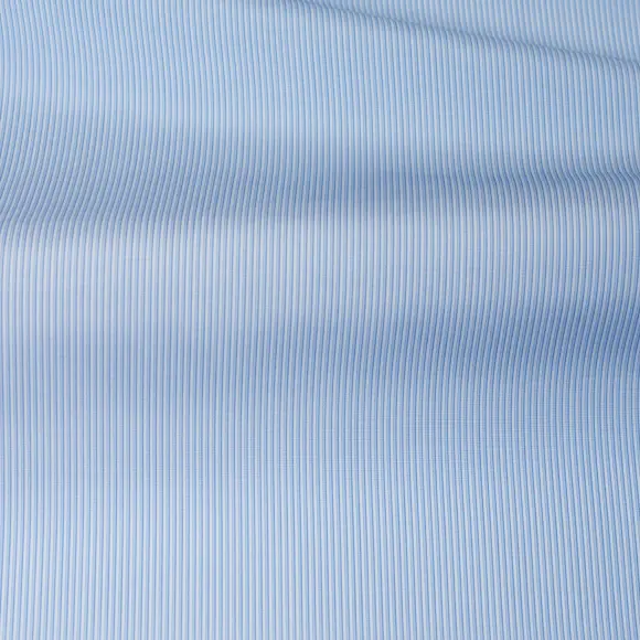 Soyella Duecento Mittelblau Popelin Streifen 1 - 3