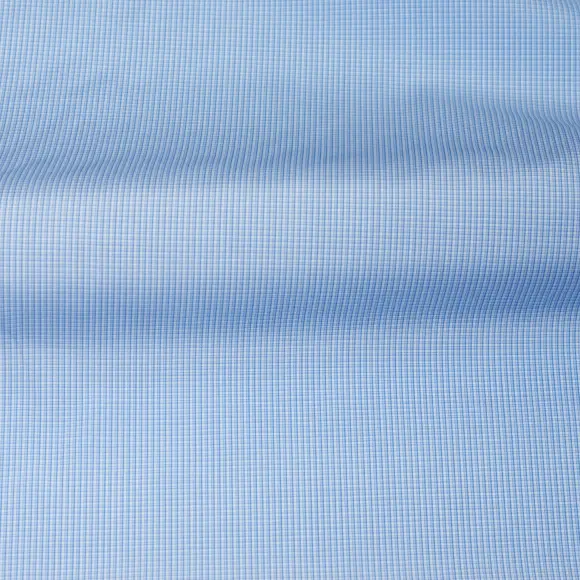 Soyella Duecento Medium Blue Popelin Check - 3