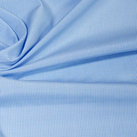 Soyella Duecento Medium Blue Popelin Check