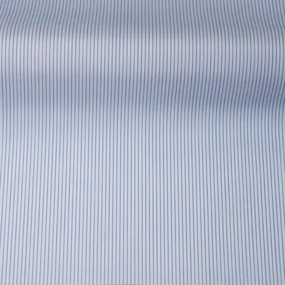 Soyella Duecento Bleu moyen Popeline Rayures 3 - 3