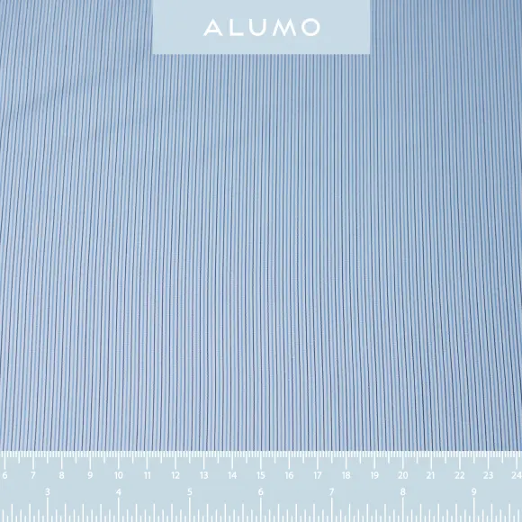 Silvano Azzurro Popelin Righe - 2