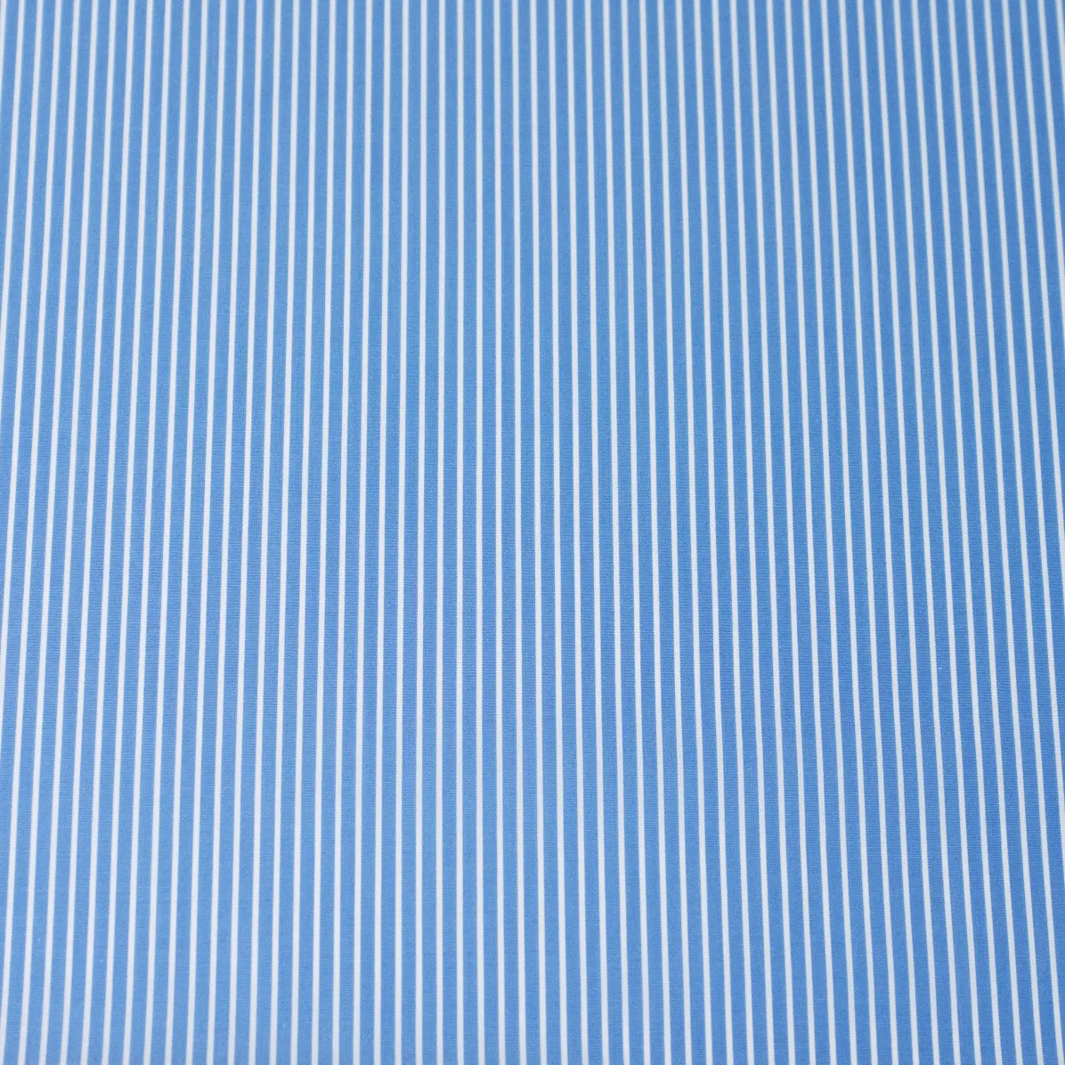 Silvano Medium Blue Popelin Stripes 1