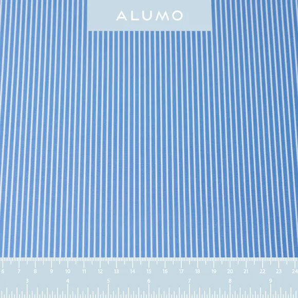 Silvano Medium Blue Popelin Stripes 1 - 2