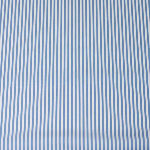 Soyella Duecento Medium Blue Popelin Stripes 1 - 4
