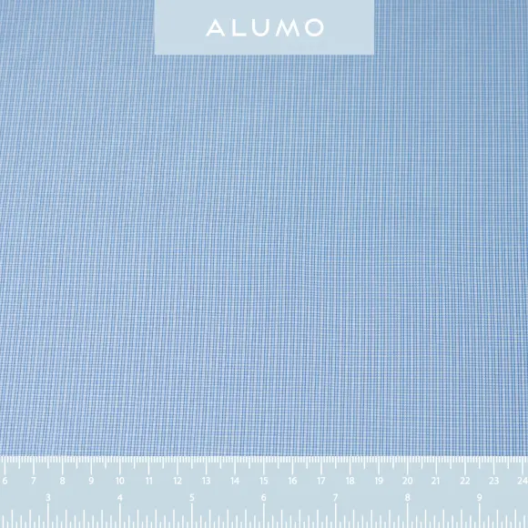 Organic Supraluxe Medium Blue Popelin Check 1 - 2