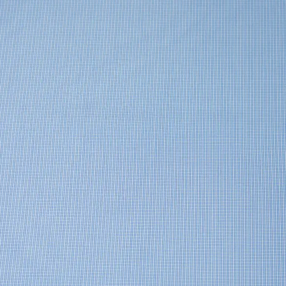 Organic Supraluxe Medium Blue Popelin Check 1 - 4