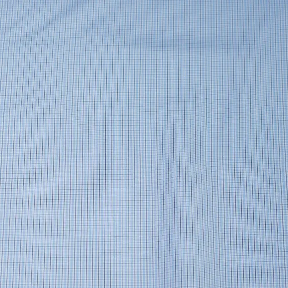 Soyella Duecento Bleu clair Popeline Carreaux 2 - 4