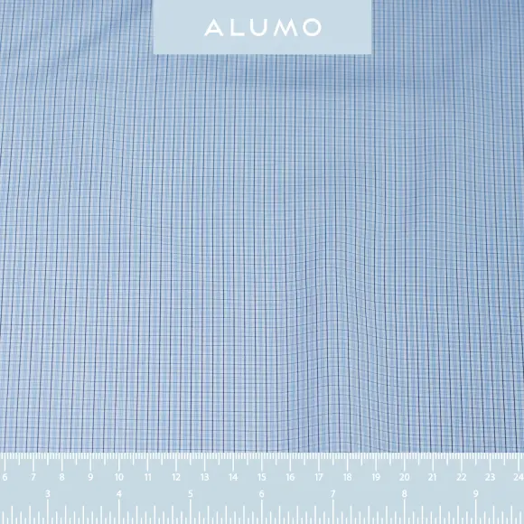 Soyella Duecento Bleu clair Popeline Carreaux 2 - 2