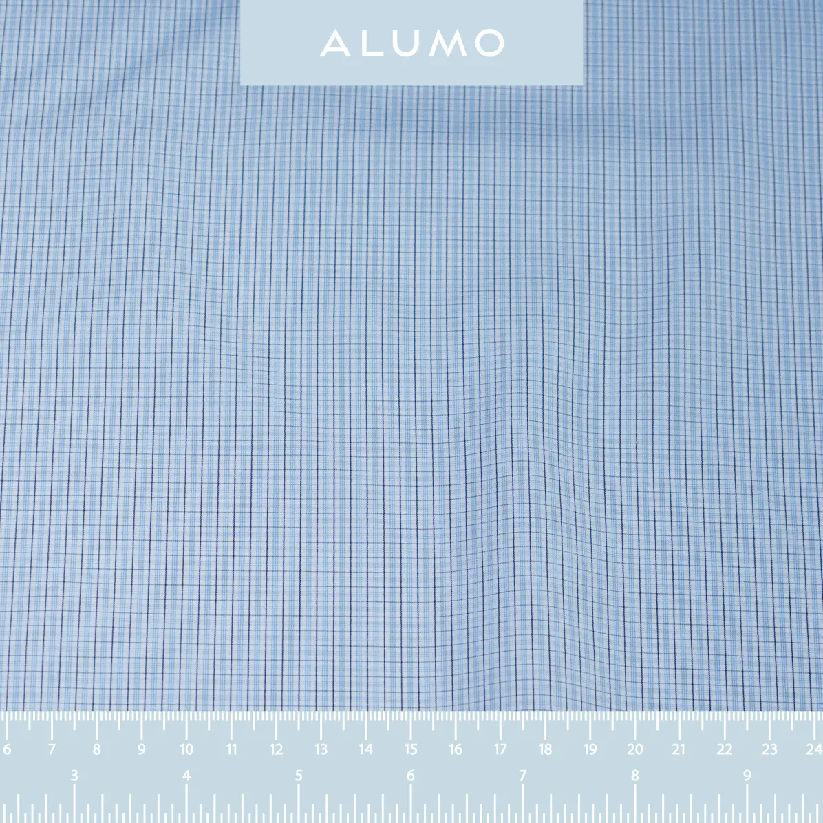 Soyella Duecento Bleu clair Popeline Carreaux 2