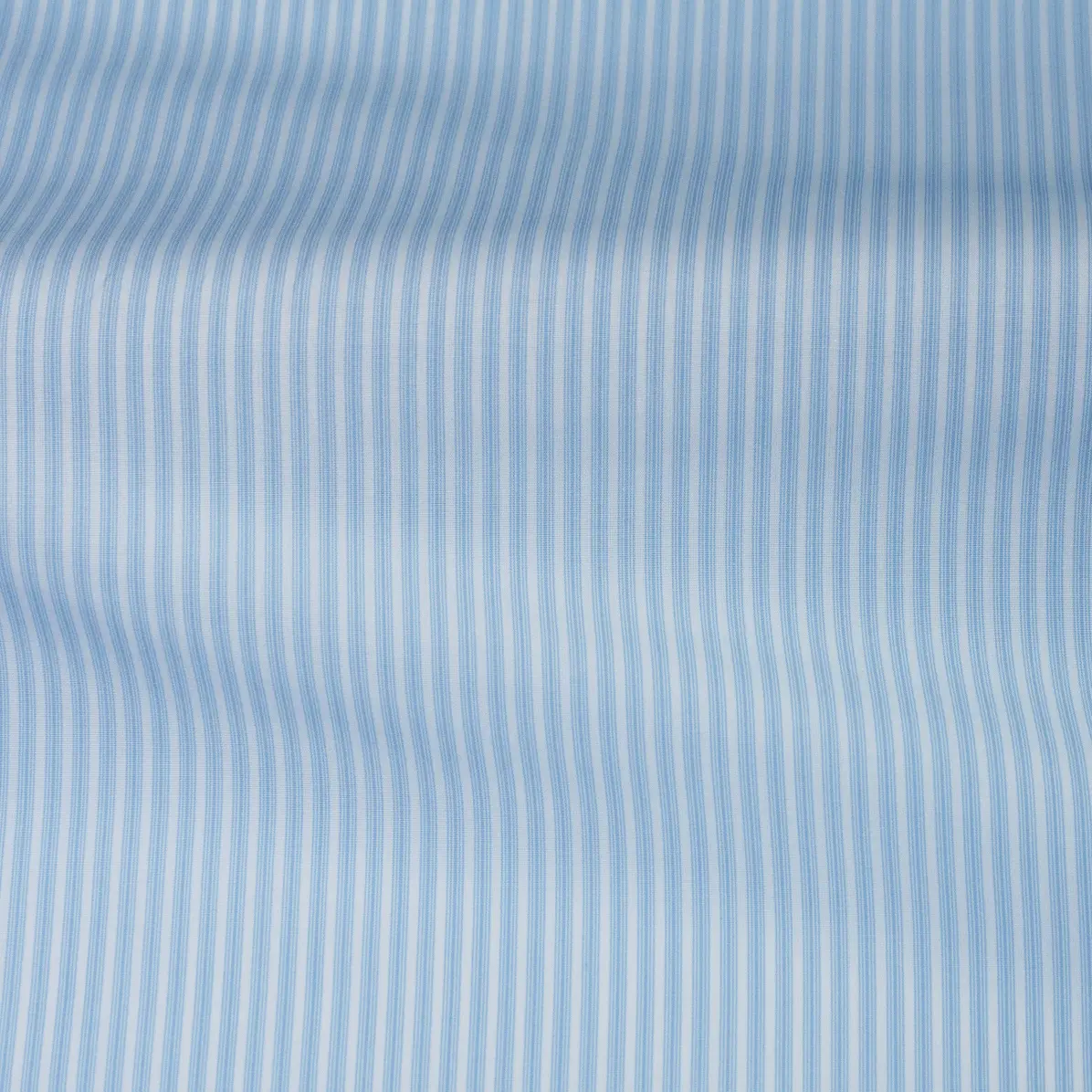 Organic Supraluxe Mittelblau Popelin Streifen 2