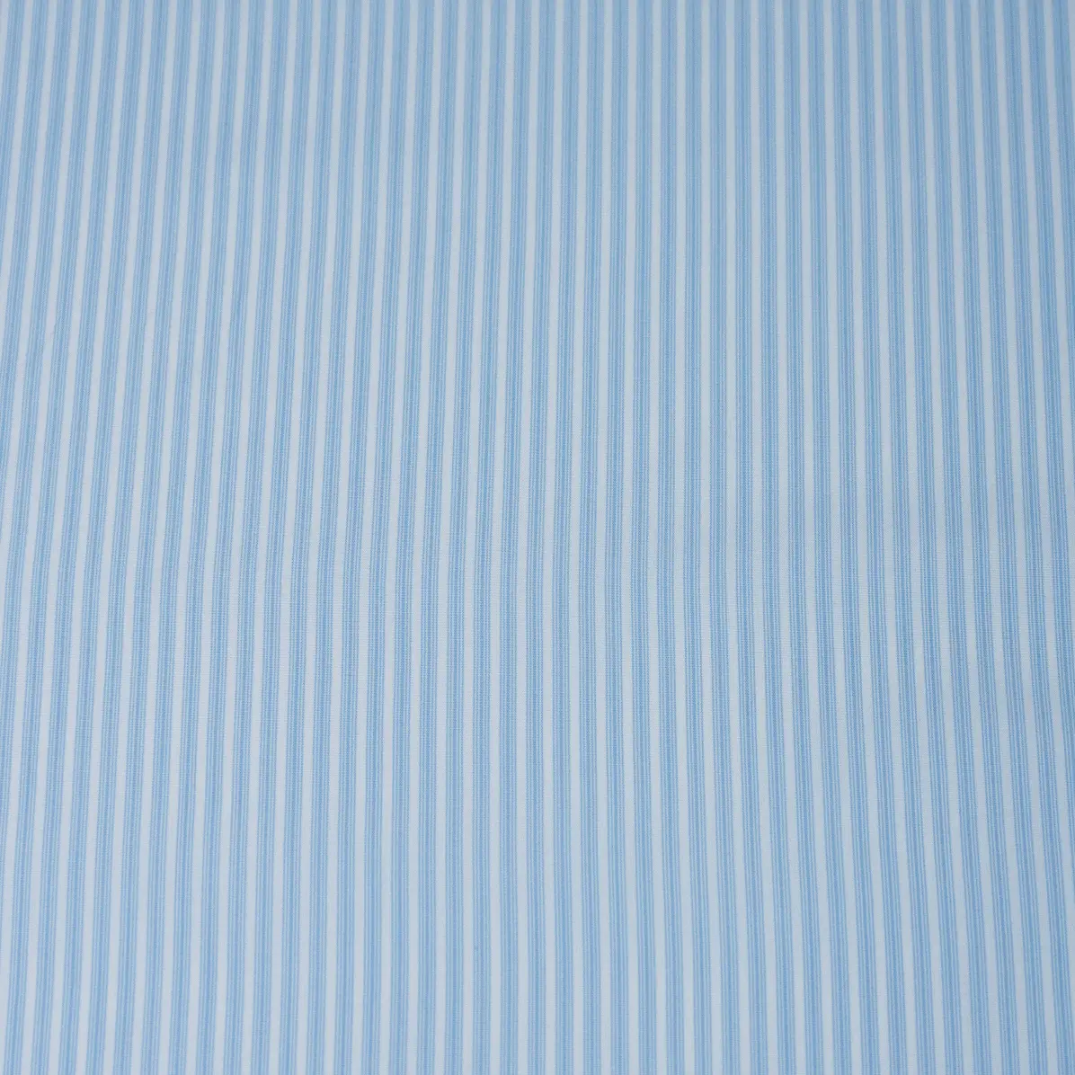 Organic Supraluxe Mittelblau Popelin Streifen 2