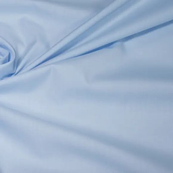Salvatore Triplo Light Blue Popelin Solid plain 1