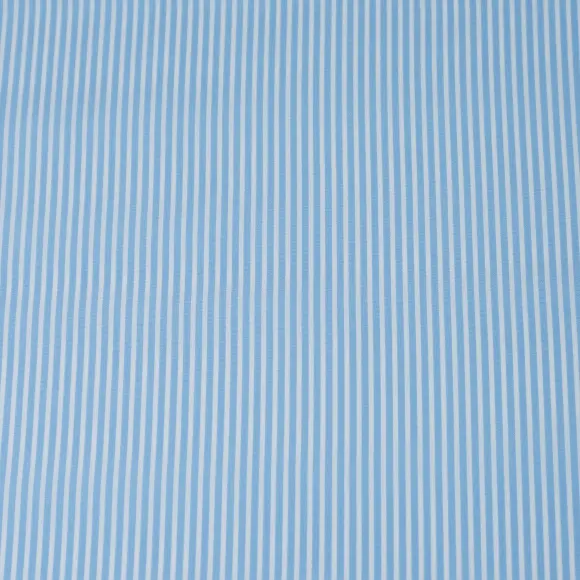 Organic Supraluxe Blu medio Popelin Righe 3 - 4