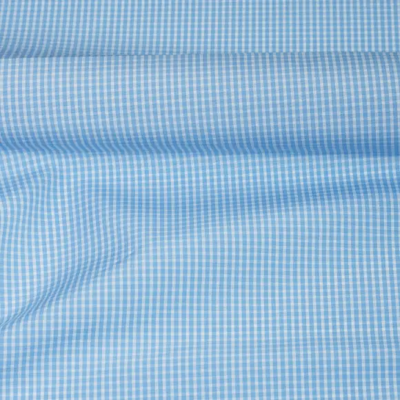 Organic Supraluxe Medium Blue Popelin Check 3 - 3
