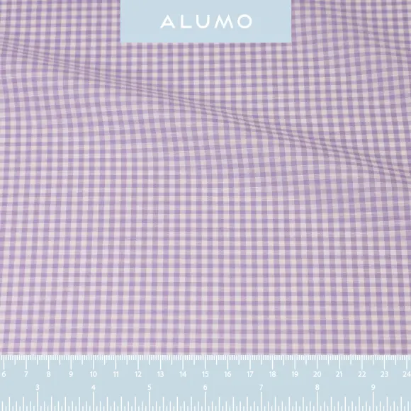 Avellino Lilac Popelin Check - 2