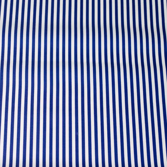 Satin Medium Blue Satin Stripes - 4