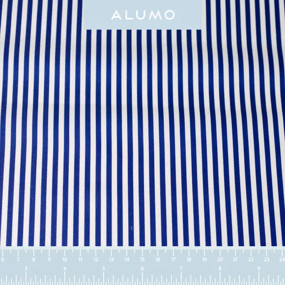 Satin Medium Blue Satin Stripes - 2