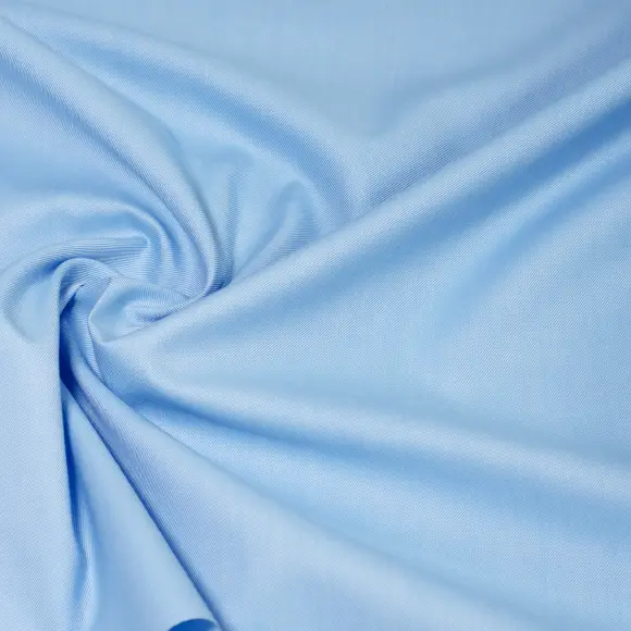 Flanello Blu medio Twill Tinta unita