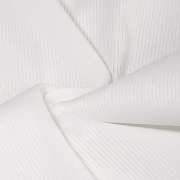 Voile Plissé Weiß Plissee Strukturierte Streifen 1