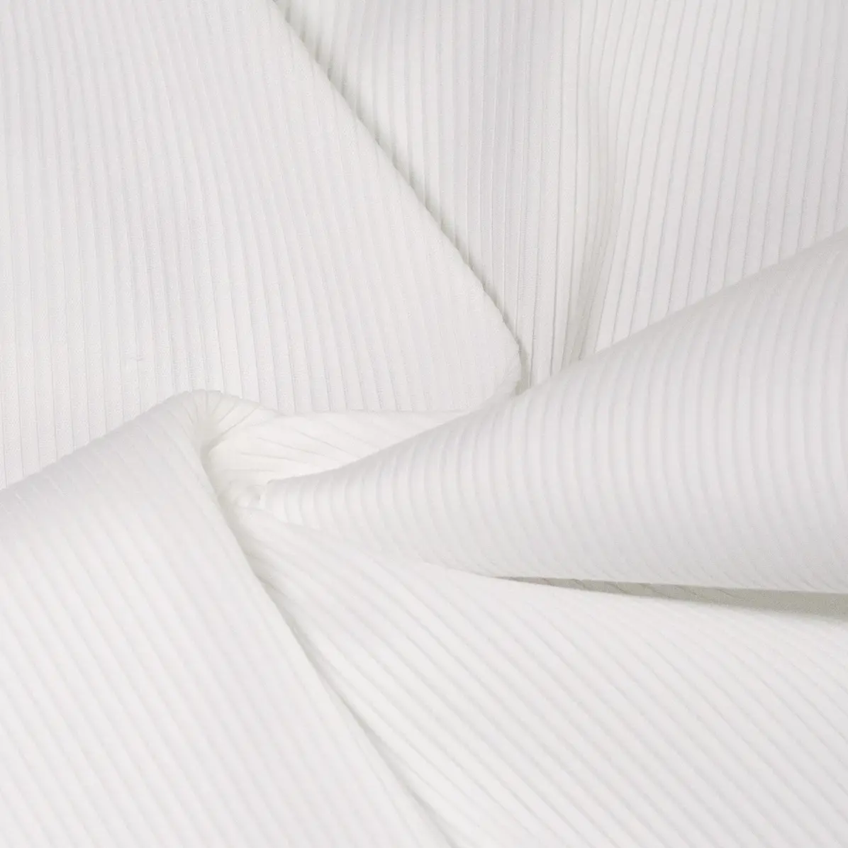 Voile Plissé Weiß Plissee Strukturierte Streifen 1