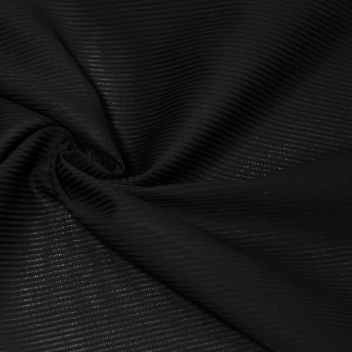 Voile Plissé Schwarz Plissee Strukturierte Streifen 1