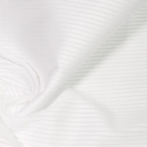 Voile Plissé Weiß Plissee Strukturierte Streifen 4