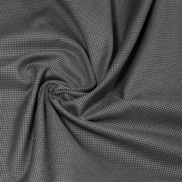 Flanello Junior Nero Twill Tinta unita strutturata