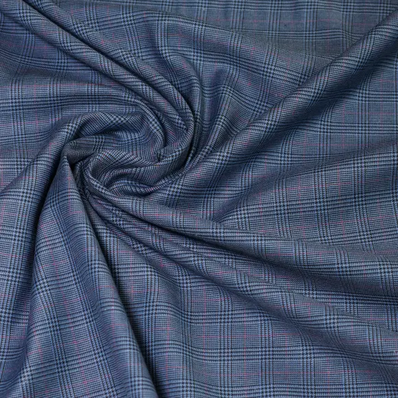 Flanello Junior Dark Blue Twill Check