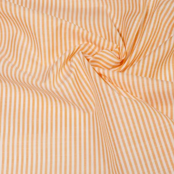 Avellino Orange Popelin Stripes