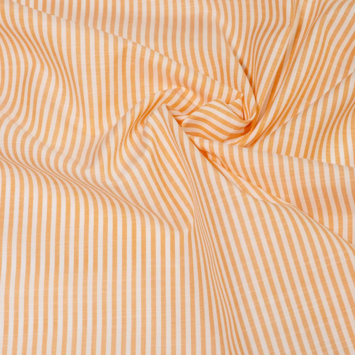 Avellino Orange Popelin Stripes