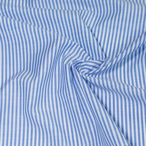 Avellino Dark Blue Popelin Stripes