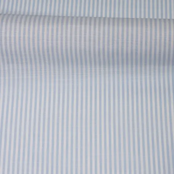 Avellino Light Blue Popelin Stripes - 3