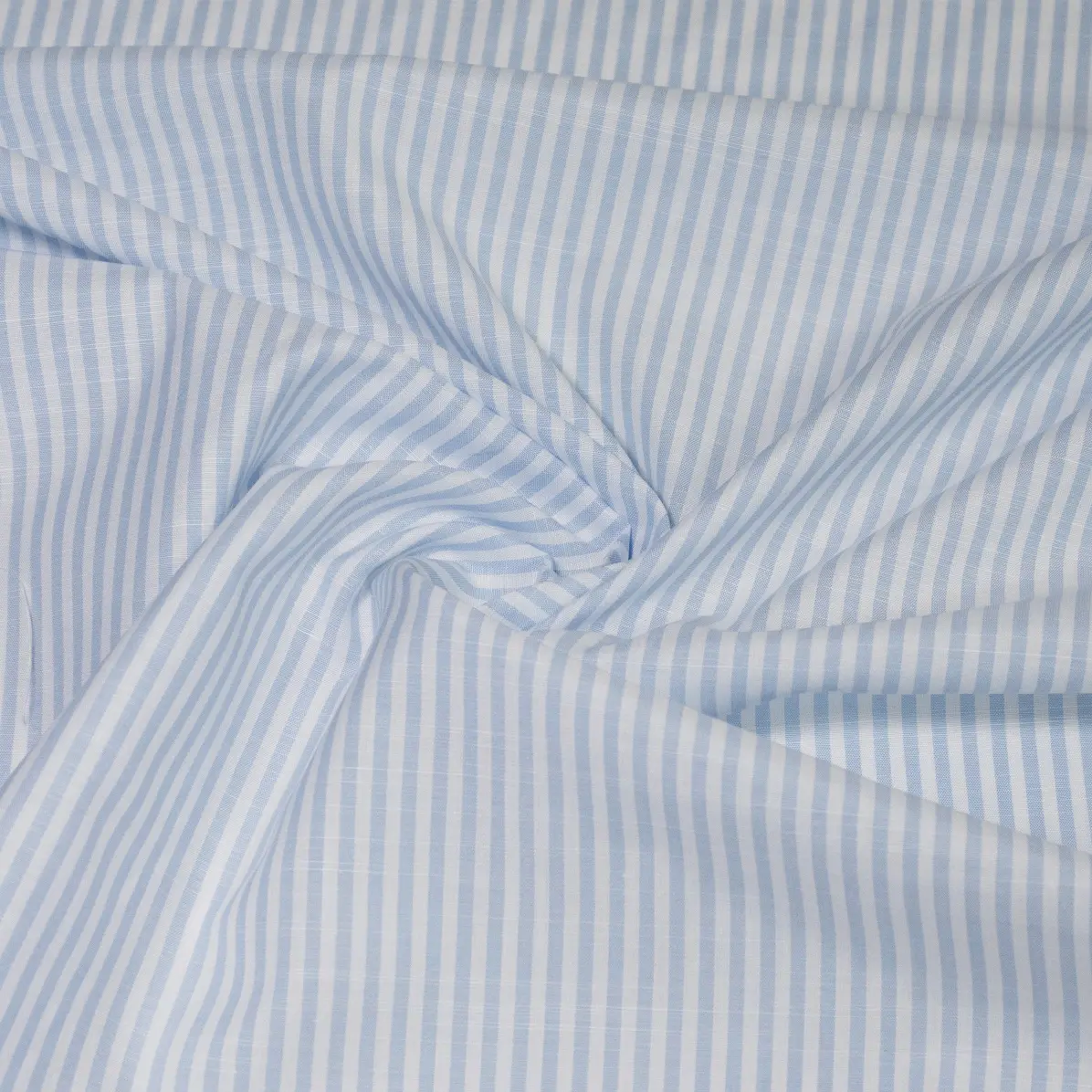 Avellino Light Blue Popelin Stripes