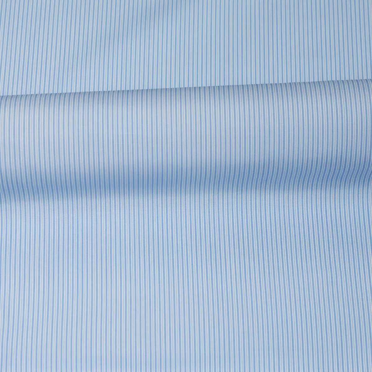 Supraluxe Bleu clair Popeline Rayures 7