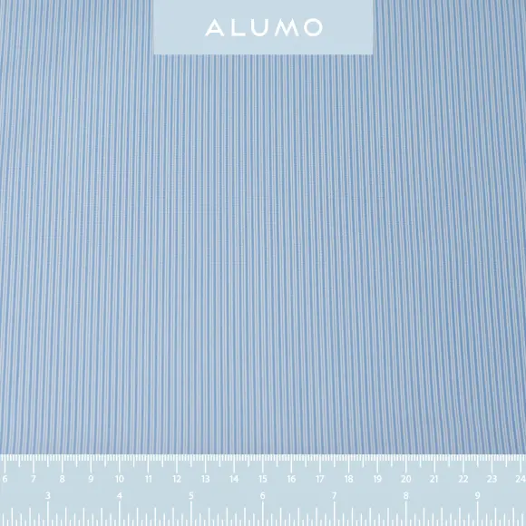 Supraluxe Bleu clair Popeline Rayures 7 - 2