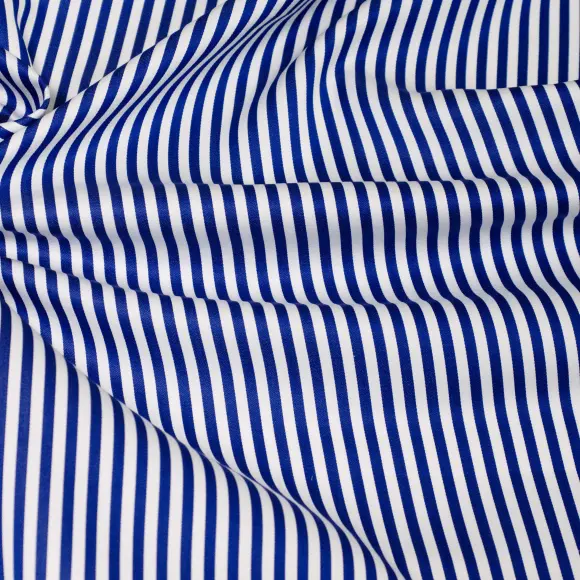 Satin Medium Blue Satin Stripes