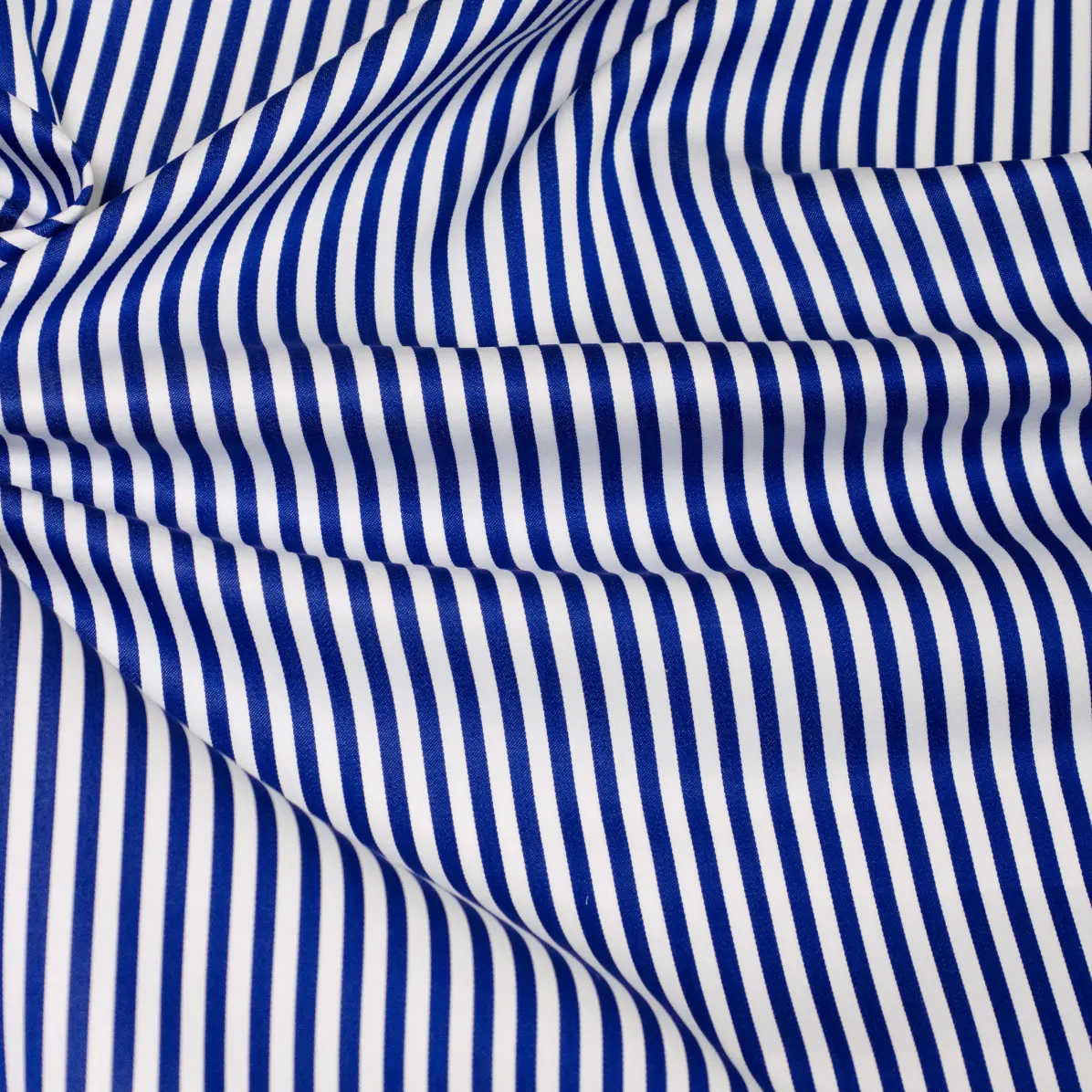 Satin Medium Blue Satin Stripes