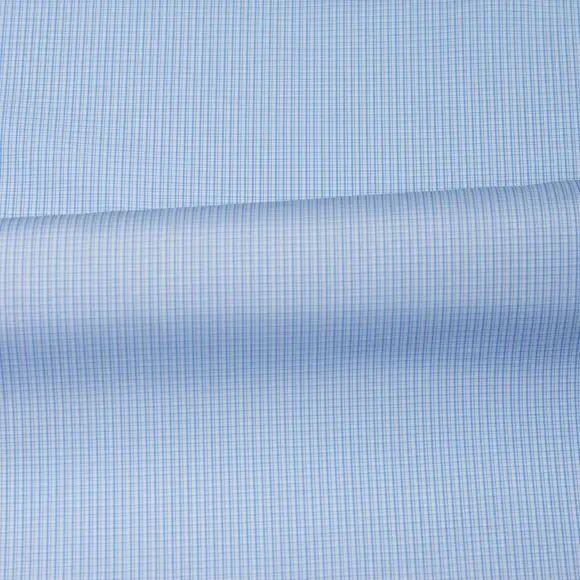 Supraluxe Medium Blue Popelin Check 2 - 3