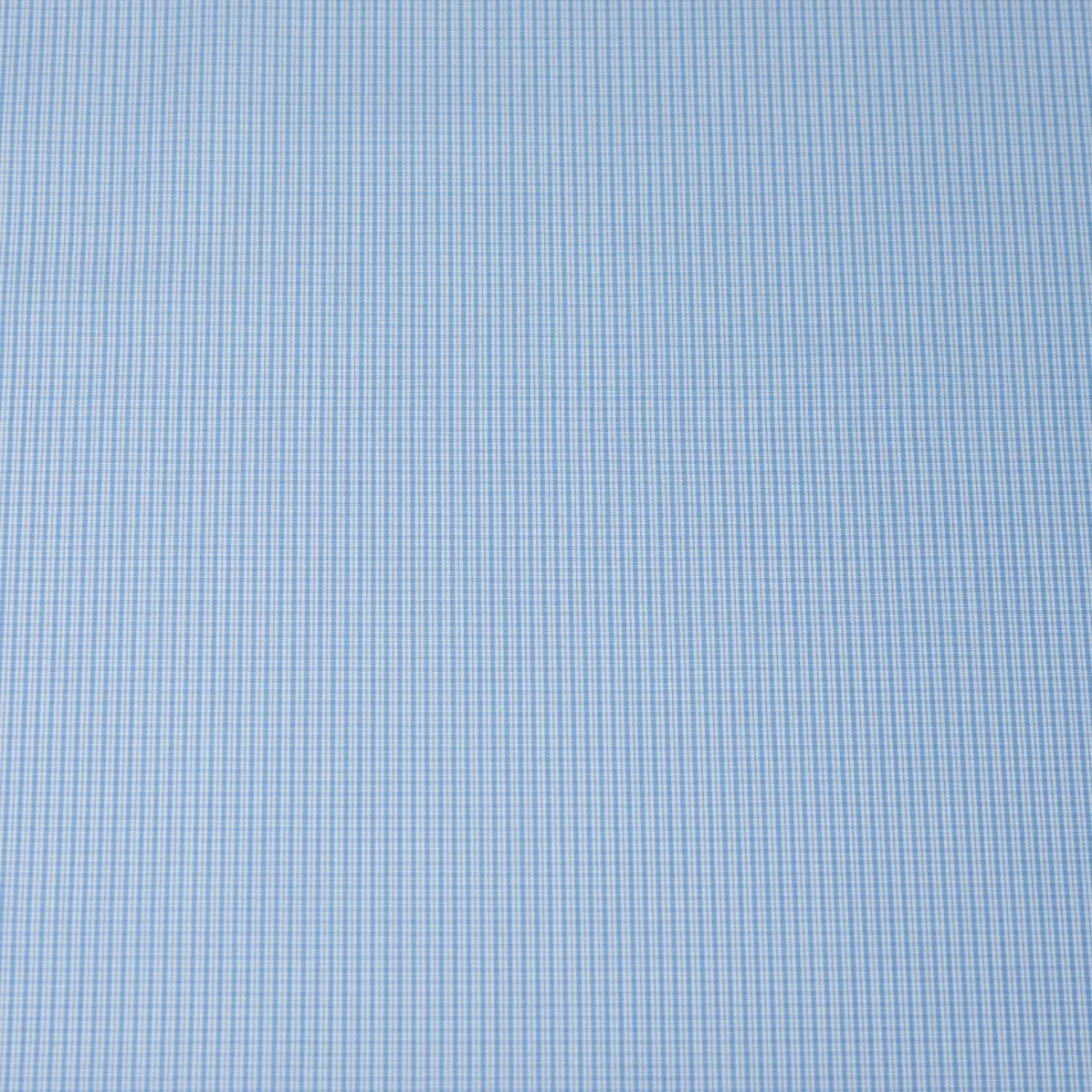 Supraluxe Light Blue Popelin Check 2